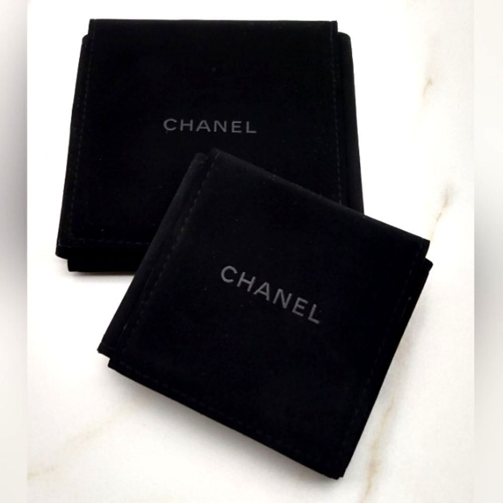 Chanel Black Velvet Jewelry Case  Holder